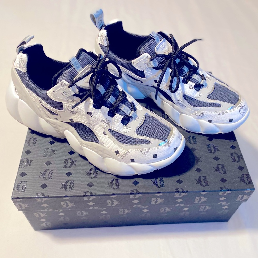 Men’s MCM white sneakers.